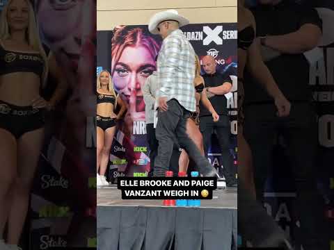 Elle Brooke and Paige VanZant weigh-in and face off 👀 #misfitsboxing #boxing
