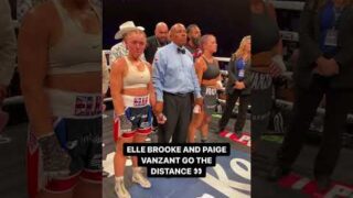 Elle Brooke vs Paige VanZant ends a draw 🤯 #misfitsboxing #boxing